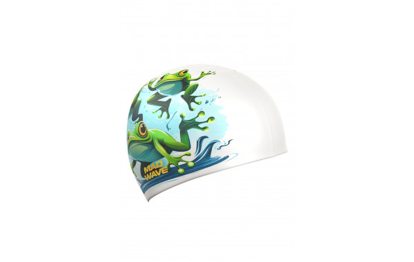 Силиконовая шапочка Mad Wave Frogs HQ M0554 08 0 00W Белый 600_380