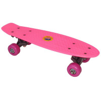 Скейтборд пластиковый 41x12cm Sportex E33086 розовый (SK404)