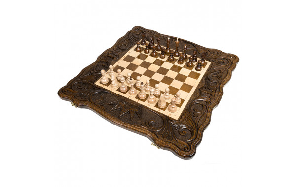 Шахматы + нарды Haleyan резные Корона 60 kh120 600_380