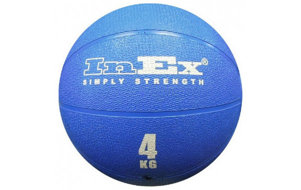 Мяч набивной Inex Medicine Ball, 4 кг IN-RMB4 Синий 600_380