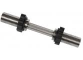Гриф гантельный хромированный d50мм, l390мм MB Barbell MB-BarM50-M390B замок-гайка