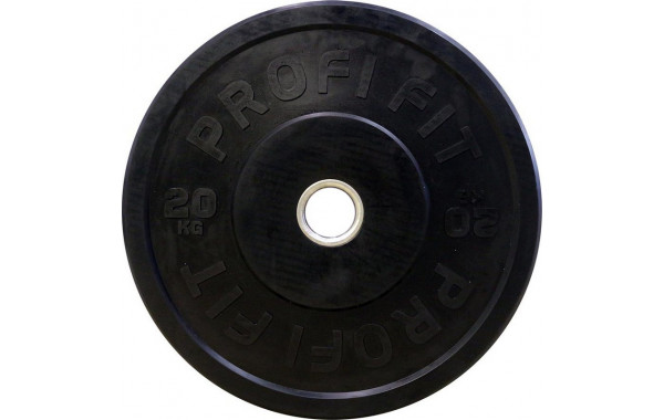 Диск для штанги каучуковый, черный, d51 20кг Profi-Fit 600_380