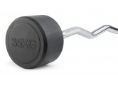 Штанга неразборная обрезиненная 35 кг. Изогнутый гриф VictoryFit VF-DX5350