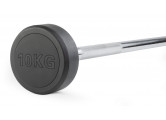 Штанга неразборная обрезиненная 10 кг. Прямой гриф VictoryFit VF-DX4100