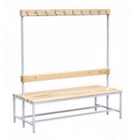 Скамейка для раздевалок двусторонняя с вешалками 161x150x63 Atlet IMP-A527