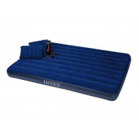 Надувной матрас Intex Classic Downy Bed, 152х203х22см с подушками и насосом 68765