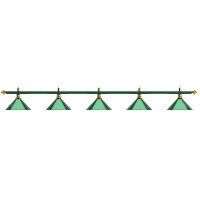 Лампа на пять плафонов Weekend Allgreen d35 см 75.000.05.0 зелёная штанга, зелёный плафон