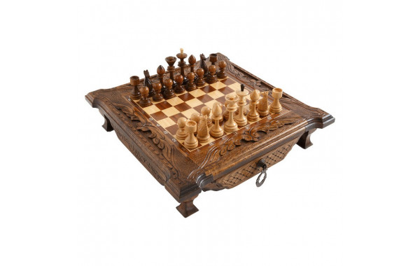 Шахматы Haleyan резные в ларце с ящиками 40 kh101 600_380