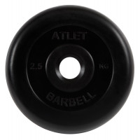 Диск обрезиненный d26мм MB Barbell MB-AtletB26-2,5 2,5кг черный