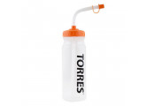 Бутылка для воды Torres 750 мл, с трубкой SS1029 прозрачная, оранжевая крышка