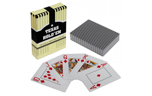 Купить Карты игральные Texas Hold'em 09820 покерные, черная рубашка, Fortuna
