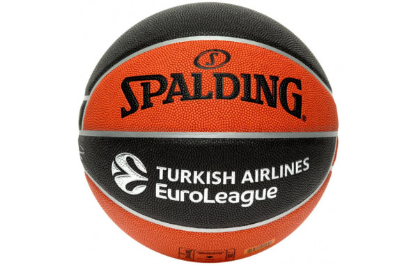Мяч баскетбольный Spalding TF-500 Excel Euroleague р.7, 77101z, композит, коричнево-черный 600_380