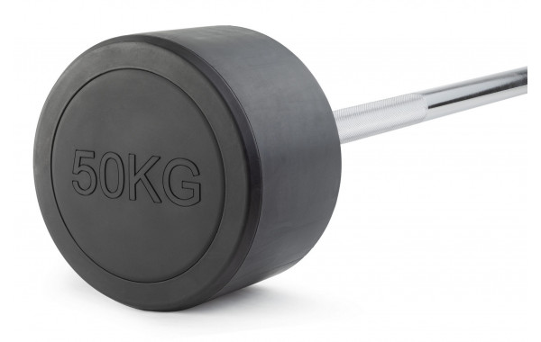 Штанга неразборная обрезиненная 50 кг. Прямой гриф VictoryFit VF-DX4500 600_380