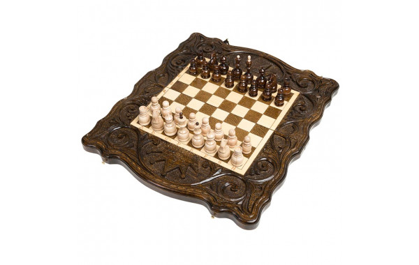 Шахматы + нарды Haleyan резные Корона 40 kh118 600_380
