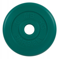Диск обрезиненный d51мм MB Barbell MB-PltC51-10 10кг зеленый
