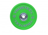 Диск PU 10кг YouSteel бампированный, полиуретановый, зеленый