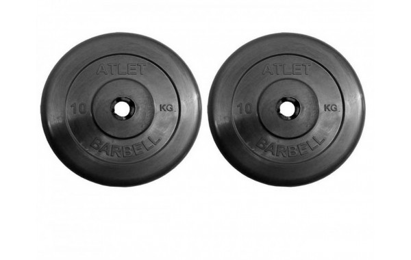 Диски обрезиненные d31 2x10кг MB Barbell Atlet MB-AtletB31-10 черный 600_380