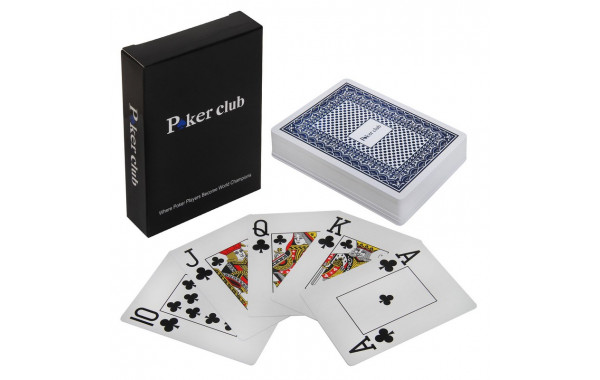 Купить Карты игральные Poker Club 09819 покерные, синяя рубашка, Fortuna