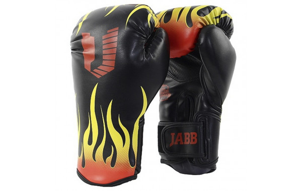 Боксерские перчатки Jabb JE-4077/Asia 77 Fire черный 14oz 600_380