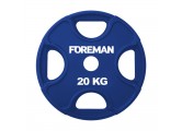 Диск олимпийский обрезиненный Foreman PRR, 20 кг PRR-20KG Синий