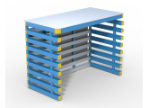 Стол тренера (вариант 2) 1200х600х800 мм AquaDom