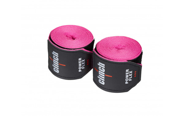 Бинты боксерские 350см Clinch Boxing Hand Wrap Power Flex C239 розовый 600_380