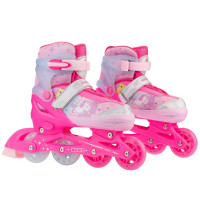 Раздвижные роликовые коньки Alpha Caprice CK-SK-P320-30 Pink (антистресс сквиш лапка в подарок)