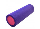 Ролик для йоги Sportex полнотелый 2-х цветный 30х15см PEF30-2 розово\фиолетовый (B34490)