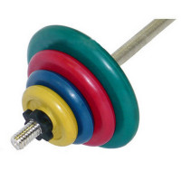 Штанга тренировочная MB Barbell 44 кг (МВ) цветная