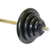 Штанга тренировочная MB Barbell 44 кг (МВ) чёрная