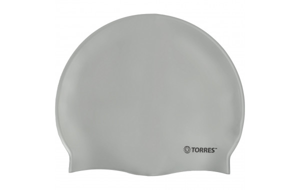 Шапочка для плавания Torres Flat, силикон SW-12201SV серебристый 600_380