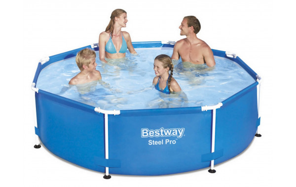 Каркасный бассейн 244х76см, 2930л, фил-насос 1249л/ч Bestway Steel Pro 5614C 600_380