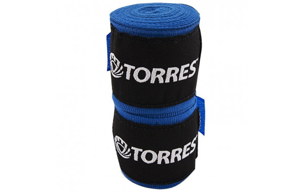 Бинт боксерский Torres PRL619015BU, длина 3,5 м, ширина 5,5 см, 1 пара, хлопок, синий 600_380