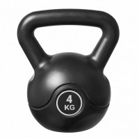 Пластиковая гиря 4 кг Bradex SF 0704 (4kg Solid Color Cement Kettle Bell, black)