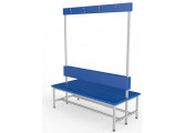Скамейка для раздевалки с вешалкой, двухсторонняя, мягкая, 150см Glav 10.6000-1500