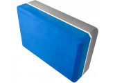 Йога блок Sportex полумягкий 2-х цветный 223х150х76мм E29313-3 синий-серый