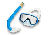 Набор для плавания детский Sportex маска+трубка (ПВХ) E41222 синий