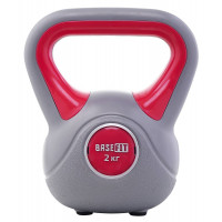 Гиря пластиковая 2 кг BaseFit DB-503 серый\розовый