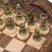 Стол ломберный шахматный Haleyan Круг Света kh403 с фигурками в комплекте 75_75