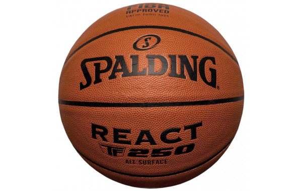 Мяч баскетбольный Spalding TF-250 React 76968z, р.6, FIBA Approved, композит. кожа (ПУ), коричн-черн. 600_380