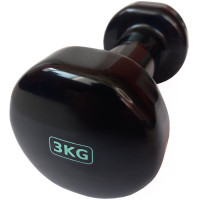 Гантель виниловая 3,0 кг (черная) Sportex HKDB115-3.0