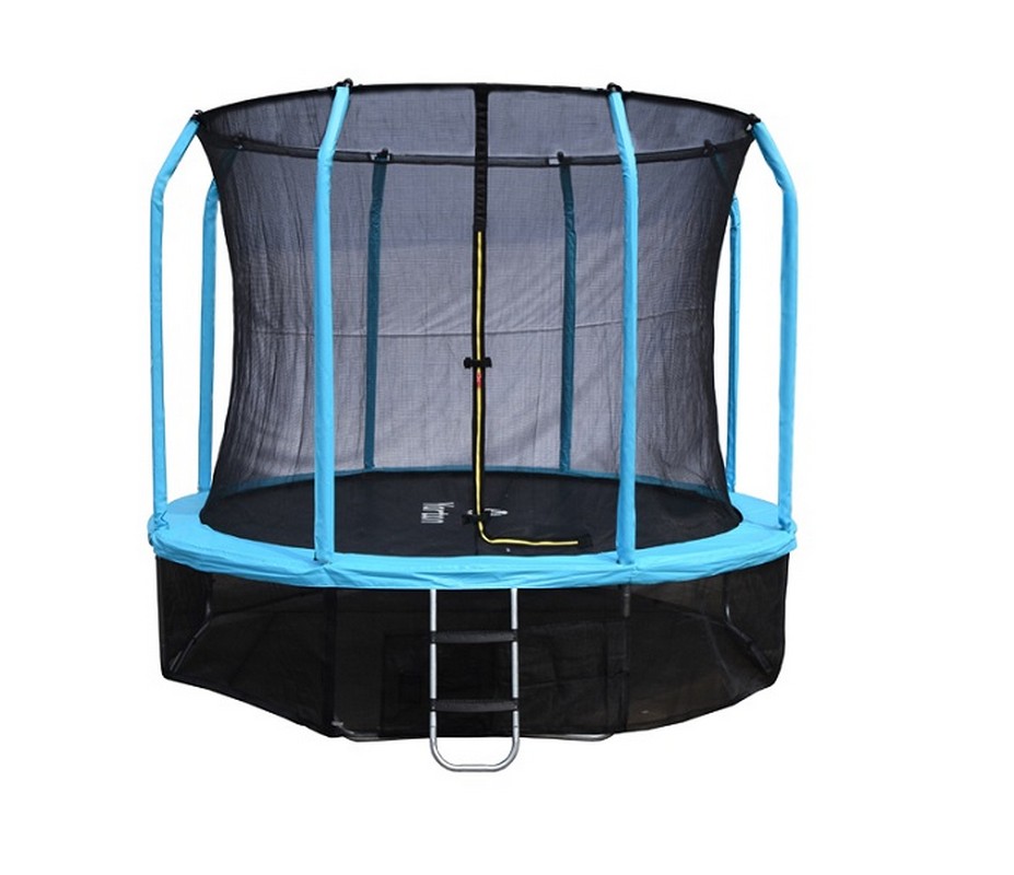 фото Батут yarton 12 ft 3,66 м с сеткой и лестницей (синий) yrt12ftbl