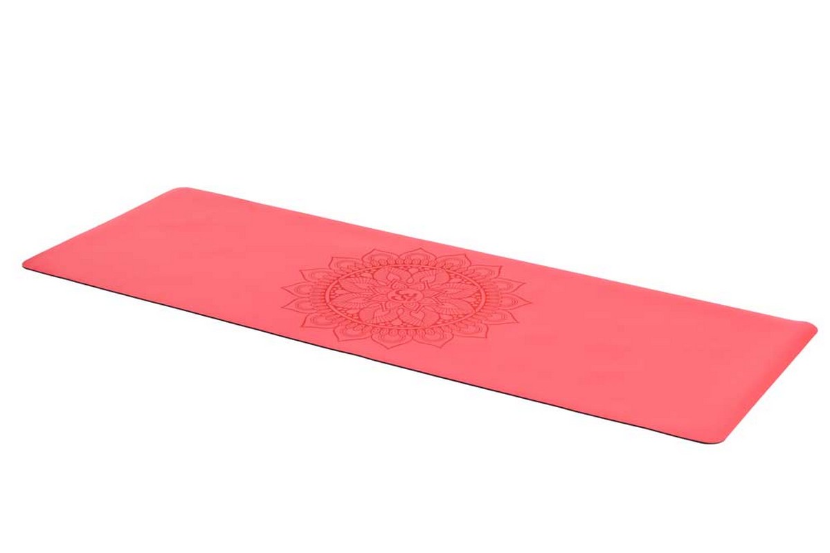 фото Коврик для йоги 185x68x0,4 см inex yoga pu mat полиуретан c гравировкой pumat-160 красный