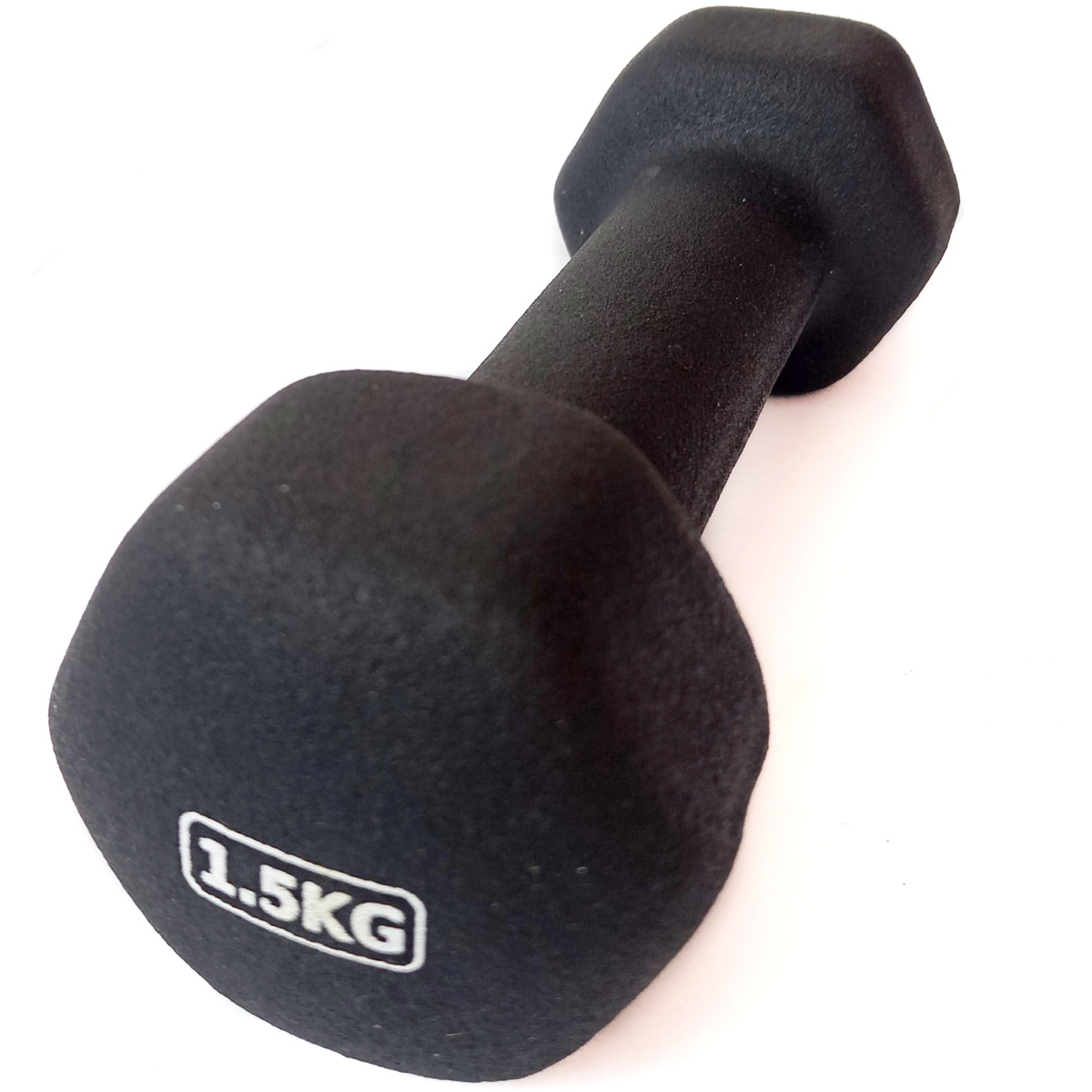Гантель неопреновая 1,5 кг (черная) Sportex HKDB118-1.5 1200_1200