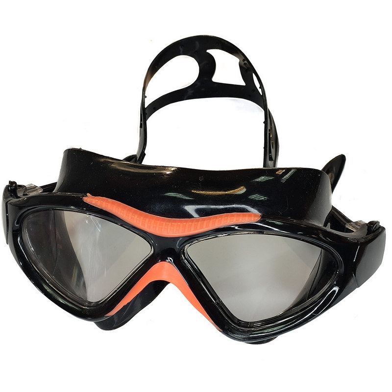 Купить Очки маска для плавания взрослая (черно/оранжевые) Sportex E36873-10,