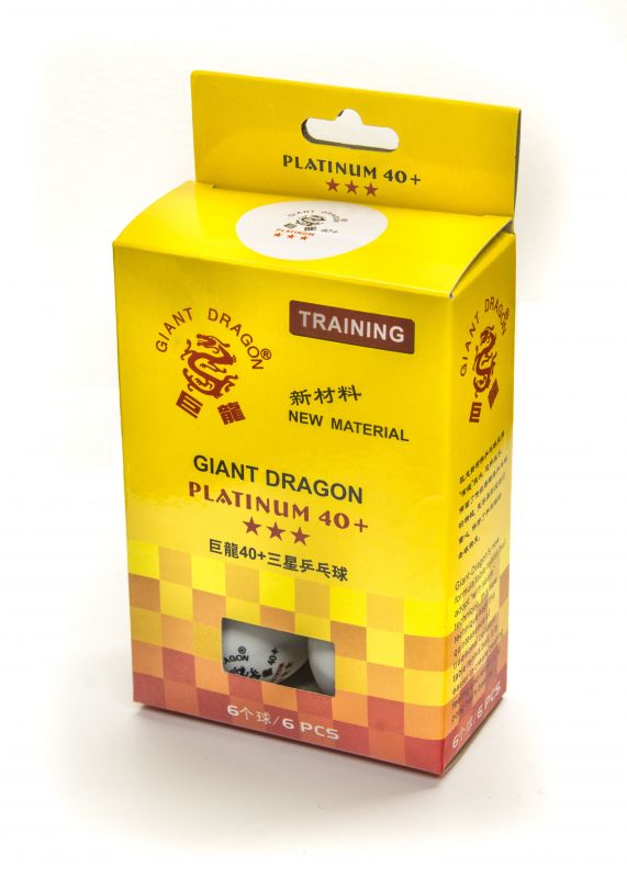 Мячи Giant Dragon Training Platinum 3* New 51.683.33.1 белый (6шт, в коробке)