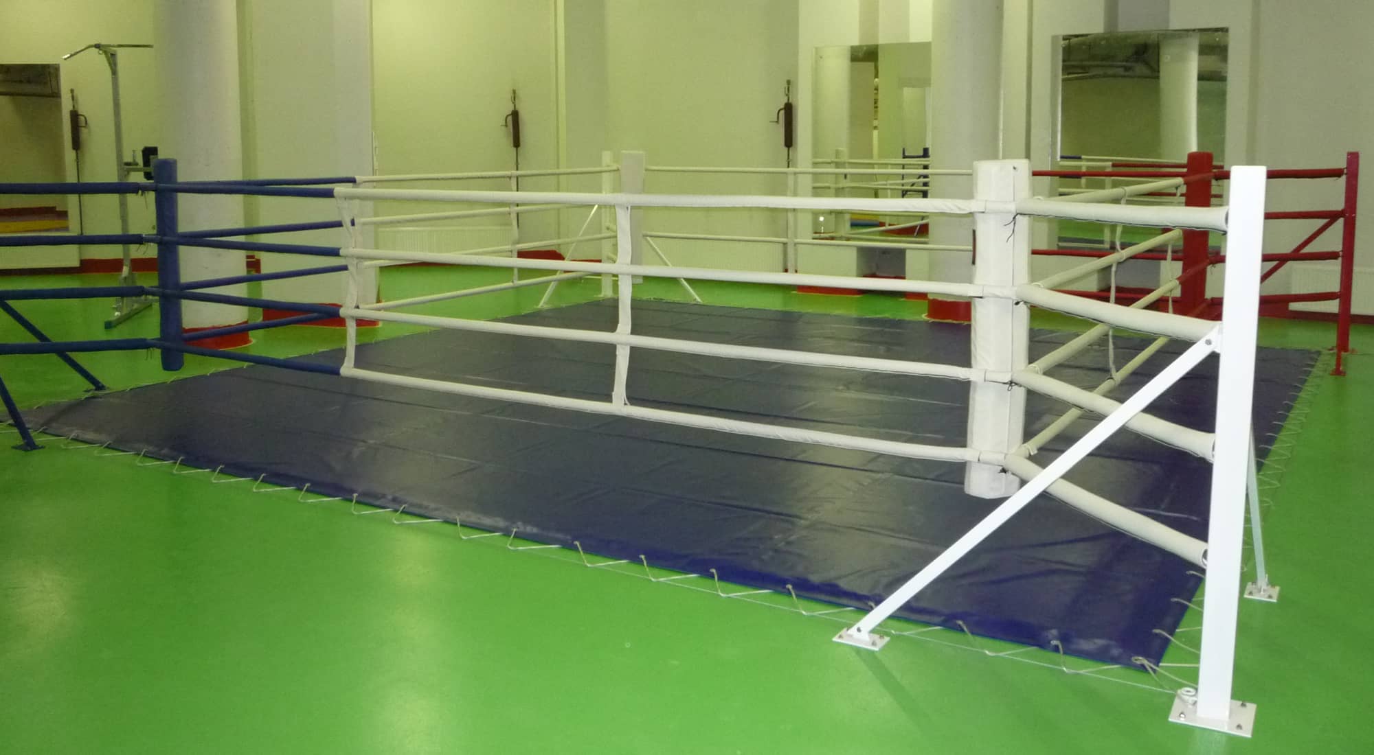 Ринг боксерский напольный Totalbox на упорах размер по канатам 5×5 м РНУ 5 2000_1100