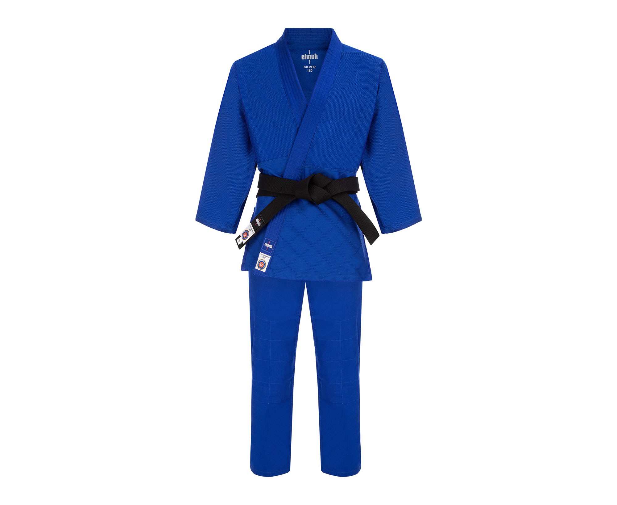 Кимоно для дзюдо подростковое Clinch Judo Silver FDR C333 синий 2000_1635