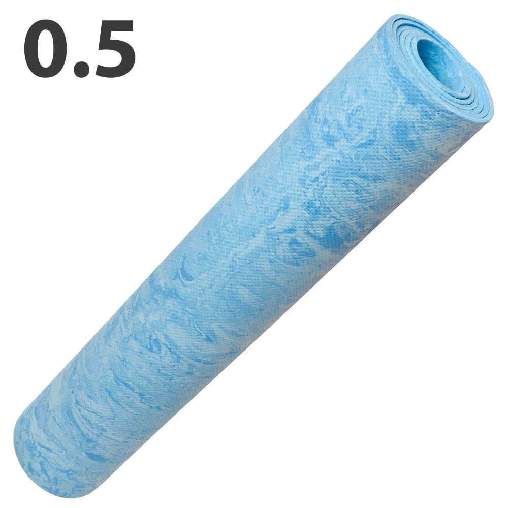 Купить Коврик для йоги Sportex E40031 ЭВА 173х61х0,5 см (синий Мрамор),