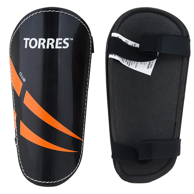 Купить Щитки тренировочные Torres Club FS1607M черно-оранжево-белый,